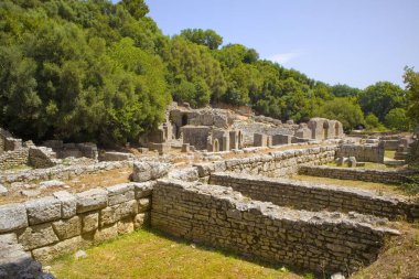 Agora (forum) Arnavutluk 'un Butrint Ulusal Parkı' ndaki antik kentte