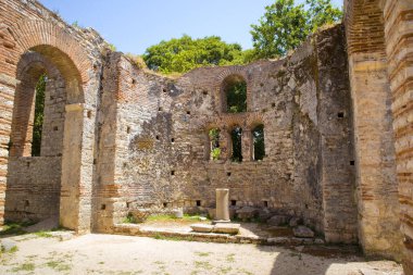Butrint Ulusal Parkı 'ndaki Büyük Bazilika, Buthrotum, Arnavutluk
