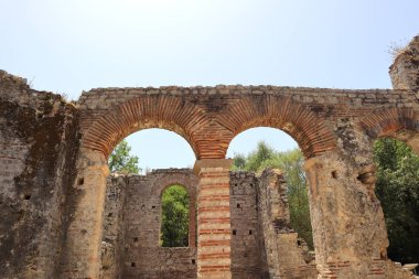 Butrint Ulusal Parkı 'ndaki Büyük Bazilika, Buthrotum, Arnavutluk