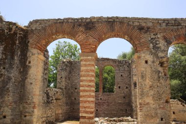 Butrint Ulusal Parkı 'ndaki Büyük Bazilika, Buthrotum, Arnavutluk