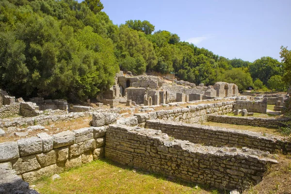 Ágora Foro Ciudad Antigua Parque Nacional Butrint Buthrotum Albania — Foto de Stock