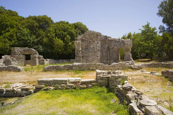 Ruinas Antigua Ciudad Parque Nacional Butrint Buthrotum Albania — Foto de Stock