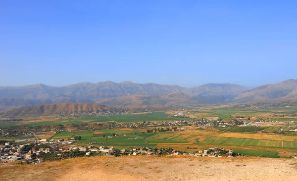 Panorama Del Valle Desde Colina Saranda Albania — Foto de Stock