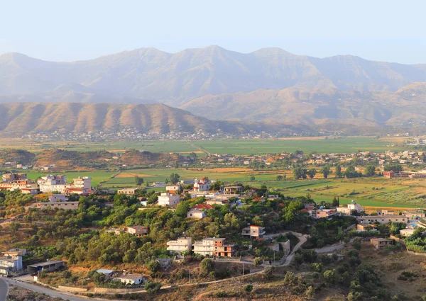 Panorama Över Dalen Från Kullen Saranda Albanien — Stockfoto
