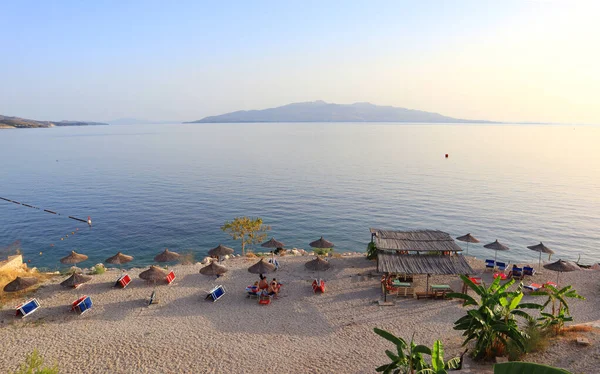 View Beach Ionian Sea Island Korfu Saranda Albania — Stock Photo, Image