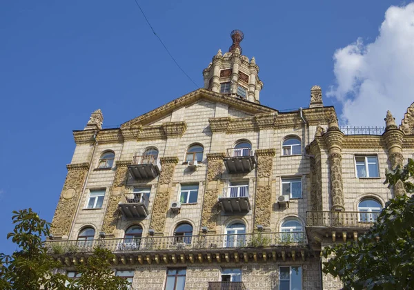 Σπίτι Στην Οδό Khreshchatyk Στο Κίεβο Ουκρανία — Φωτογραφία Αρχείου