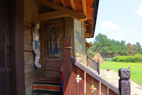 Fragment Wooden Church Village Museum Chisinau Moldova — стокове фото