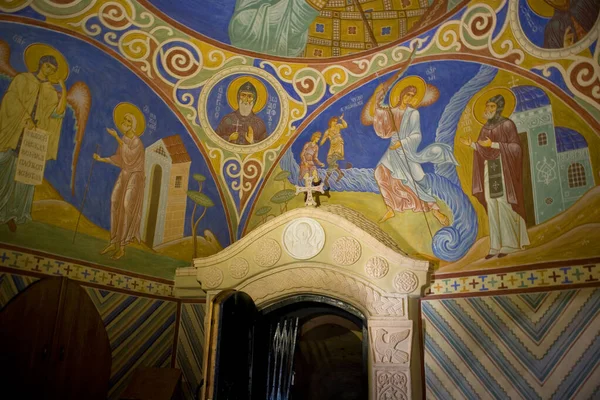 Interior Del Monasterio Cueva Archangelo Mikhailovsky Zverinetsky Monasterio Cueva Kiev — Foto de Stock