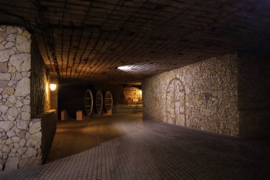 Milestii Mici, Moldova -  Jule 15, 2021. Wine cellars in 