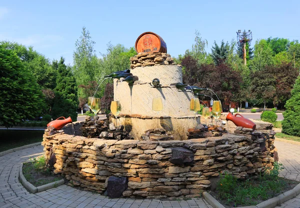 Wine Fountain Winery Milestii Mici Moldova — Stock Photo, Image
