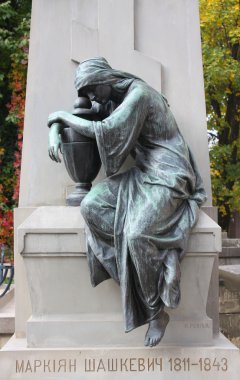 Lviv mezarlıkta Lycakovskoe üzerinde Markiyan Shashkevych mezar