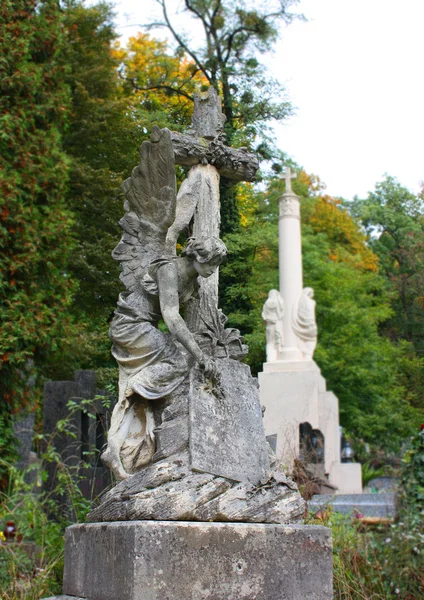 Надгробок на Lycakovskoe цвинтарі у Львові — стокове фото
