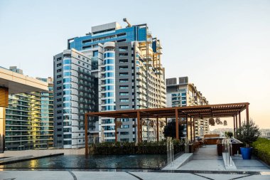 Dubai, BAE 'deki Palm Jumeirah Adası' nın mimarisi