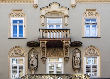 Macaristan 'ın Budapeşte kentindeki Yahudi mahallesinde tarihi bir klasik ev.