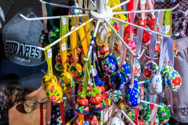 Macaristan, Budapeşte 'deki Paskalya yumurtalarının yakın görüntüsü