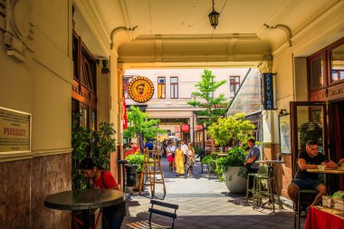 Budapeşte, Macaristan 'ın Yahudi mahallesindeki Gozsdu Adliyesi