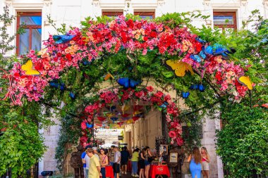 Budapeşte, Macaristan 'ın Yahudi mahallesindeki Gozsdu Adliyesi