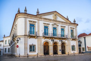 Faro, Algarve, Portekiz 'deki belediye binası manzarası