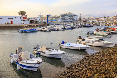 Faro, Algarve, Portekiz 'deki marina manzarası