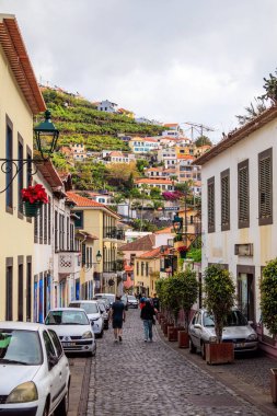 Portekiz, Madeira 'da Camara de Lobos köyünde bir sokak.