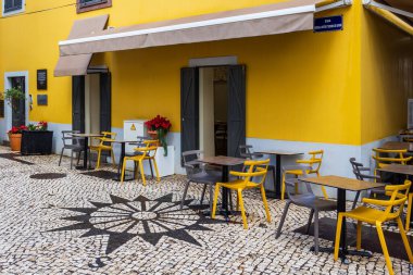 Machico, Madeira, Portekiz 'deki sokak kafesi manzarası