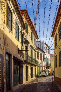Şehir merkezinin mimarisi Funchal, Madeira, Portekiz