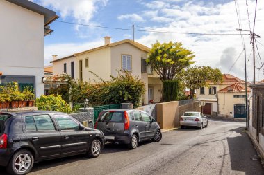Funchal, Madeira, Portekiz 'deki Monte Dağı' nın tipik mimarisi.
