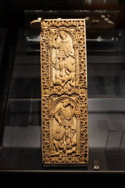 Floransa 'daki Bargello Müzesi' nde Bizans fildişi oymacılığı, İtalya Floransa 'daki Bargello Müzesi' nde