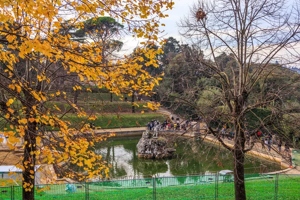 İtalya, Floransa 'daki Boboli Bahçeleri manzarası