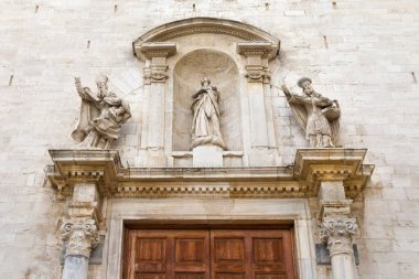Bari, Apulia, İtalya 'nın merkezindeki San Sabino Katedrali' nin ayrıntıları