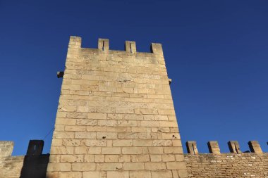Porta del Moll - eski Alcudia, Mallorca, Balearic Adaları, İspanya 'nın ana kapısı