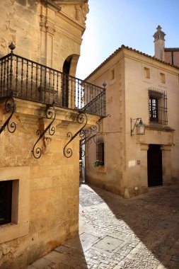 Calle Mayor - İspanya 'nın Mallorca kentindeki Mallorca Müzesi' nin (Poble Espanyol de Mallorca) tipik ana caddesi.