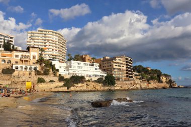 Cala Nova Plajı Sant Agusti, Mallorca, İspanya