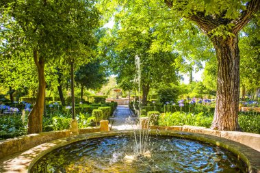 İspanya, Cordoba 'daki Hristiyan hükümdarların Alcazar Bahçesi