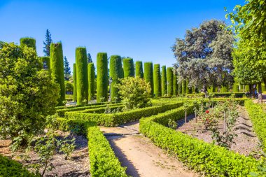 İspanya, Cordoba 'daki Hristiyan hükümdarların Alcazar Bahçesi