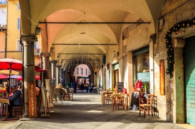 Pisa, İtalya 'daki sokak kafesi