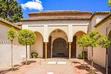 Alcazaba Verandası - Malaga, İspanya 'da eski kaleler