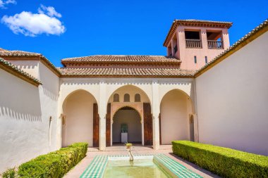 Alcazaba Verandası - Malaga, İspanya 'da eski kaleler