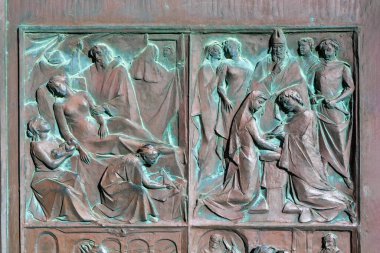 Siena, İtalya 'daki Siena Katedrali' nin giriş kapısı