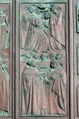 Siena, İtalya 'daki Siena Katedrali' nin giriş kapısı