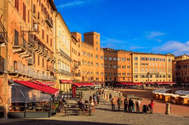 Piazza del Campo in sunny day Siena, Italy