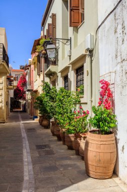 Yunanistan, Girit 'in Rethymno kentindeki Dar Sokak