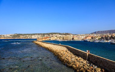 Yunanistan 'ın Girit kentindeki Eski Venedik Hanya Limanı