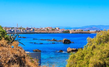 Chania, Girit, Yunanistan manzaralı deniz manzarası