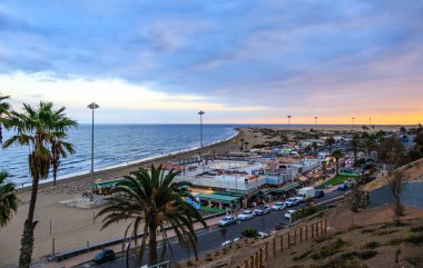 Playa del Ingles Plajı, Maspalomas, Gran Canaria, İspanya