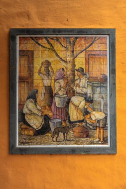 Plaza del Rosario 'da seramik duvar resmi 