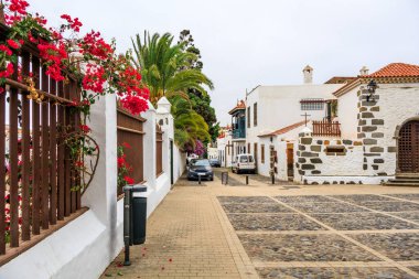 İspanya 'nın Gran Canaria Adası, Telde şehir merkezindeki tarihi evler