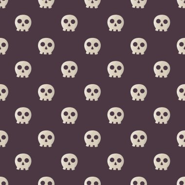 kafatasları ile Seamless halloween modeli.