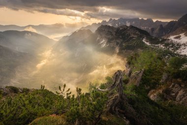 Julian Alps dağlarında güzel bir yaz sabahı