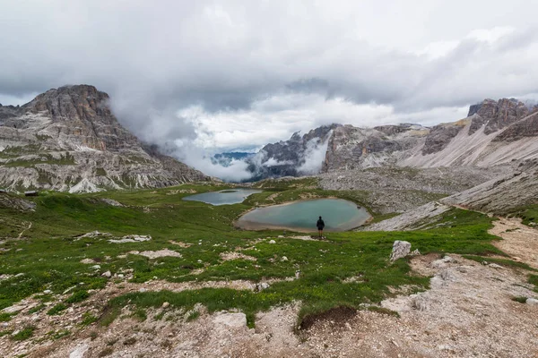 Tre Cime Lavaredo Ένα Όμορφο Καλοκαιρινό Απόγευμα — Φωτογραφία Αρχείου